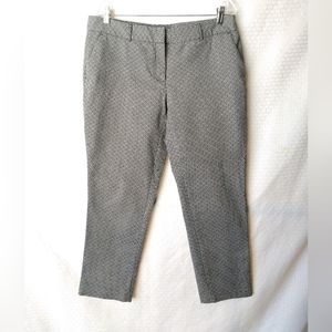 Lila Rose Ankle Pants Trousers Black White Print Size 14 36" x 27"